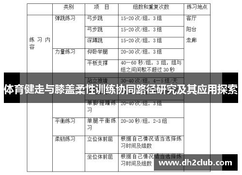 体育健走与膝盖柔性训练协同路径研究及其应用探索